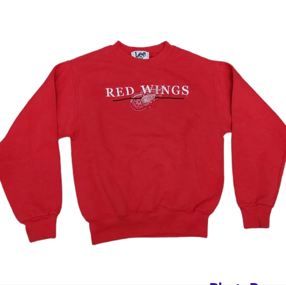 Vintage Embroidered Detroit Red Wings Sweatshirt (1990s)